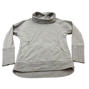 Lululemon Rest Day Women's Gray Cowl Neck Pullover Athletic Sweatshirt Size 8